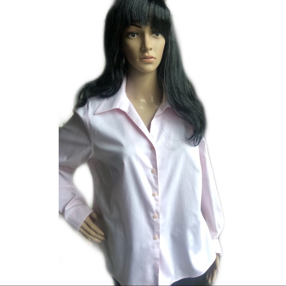 Kasper Tops - Pale Pink Kasper Button Down Shirt